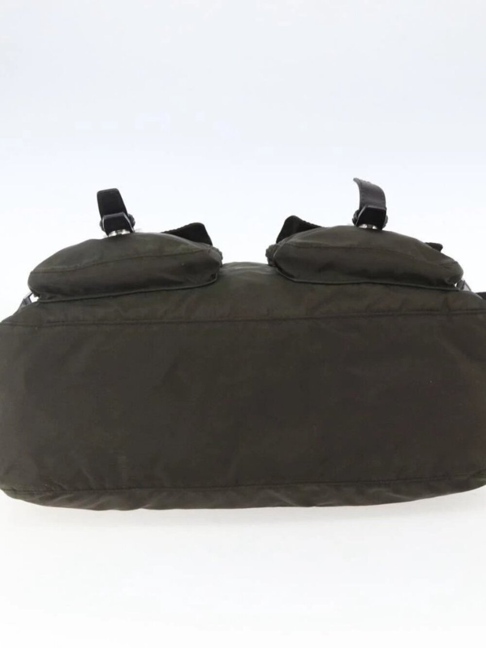 PRADA Shoulder Bag Nylon Khaki Silver Auth mr2000 - Picture 5 of 15